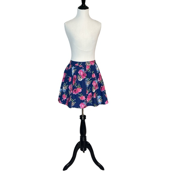 KATE SPADE NEW YORK GIRLS SKIRT THE RULES BLUE FLORAL BUBBLE SKIRT - Picture 2 of 9